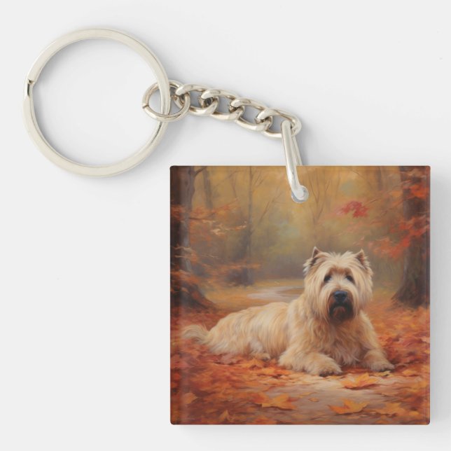 Wheaten Terrier i Höst löv Fall Inspire (Framsidan)