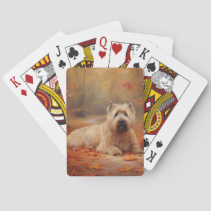 Wheaten Terrier i Höst löv Fall Inspire Casinokort