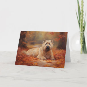 Wheaten Terrier i Höst löv Fall Inspire Kort