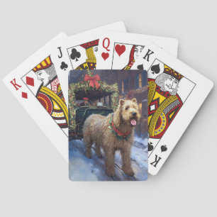 Wheaten Terrier jul, julsäsong Casinokort