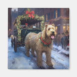 Wheaten Terrier jul, julsäsong Magnet