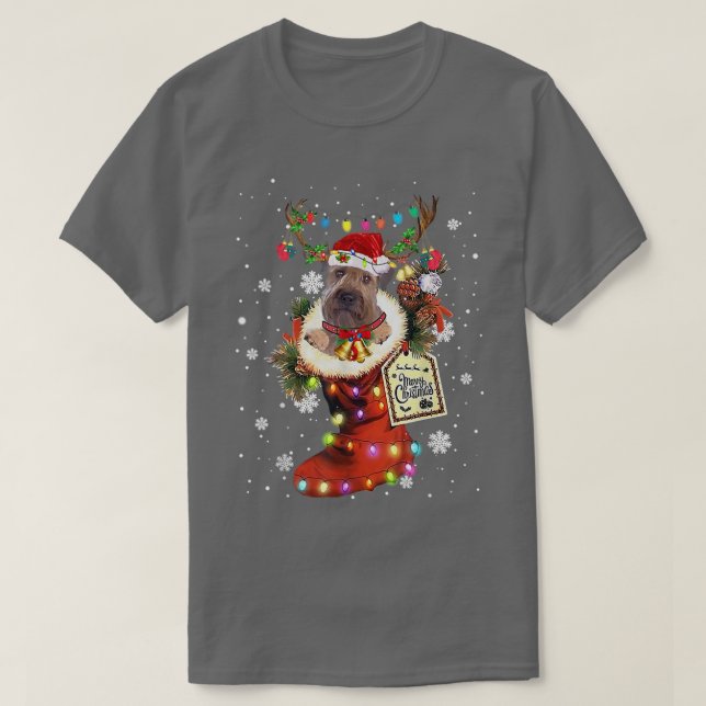 Wheaten Terrier Julafton Boot jul Sock Winter Sn T Shirt (Design framsida)