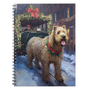 Wheaten Terrier Julfirande Säsong Anteckningsbok