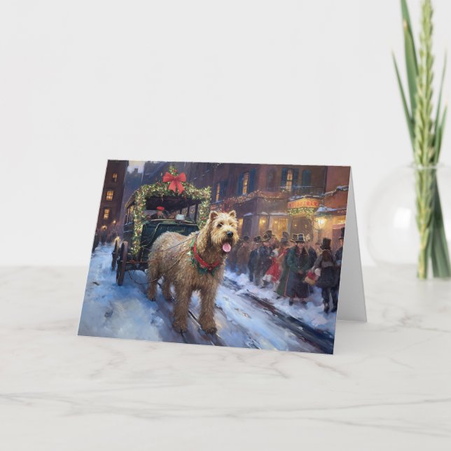 Wheaten Terrier Julfirande Säsong Kort (Framsida)