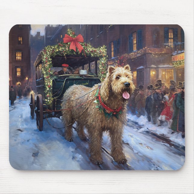 Wheaten Terrier Julfirande Säsong Musmatta (Framsidan)
