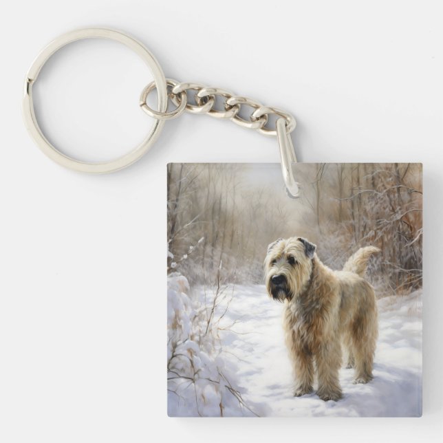 Wheaten Terrier Låt det snöa jul (Framsidan)