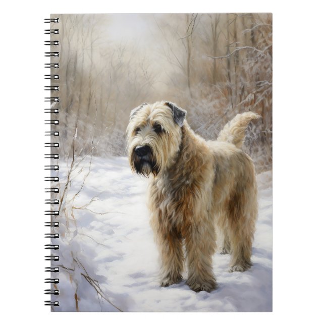 Wheaten Terrier Låt det snöa jul Anteckningsbok (Framsidan)