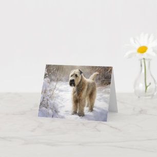 Wheaten Terrier Låt det snöa jul Kort