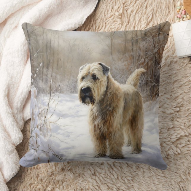 Wheaten Terrier Låt det snöa jul Kudde (Filt)