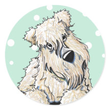 Wheaten Terrier Påsk Vår Stickers