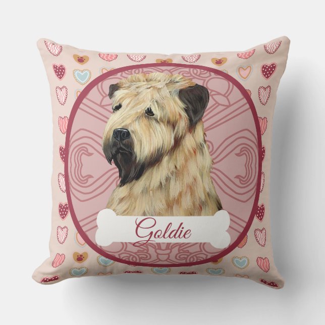Wheaten Terrier Personlig Valentine Kudde (Framsida)
