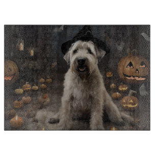 Wheaten Terrier Pumpkins Halloween Scary