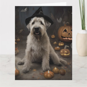 Wheaten Terrier Pumpkins Halloween Scary Kort