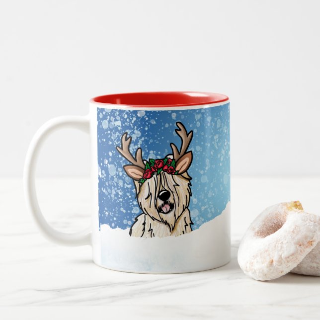 Wheaten Terrier Reindeer jul Mugg (Med munk)