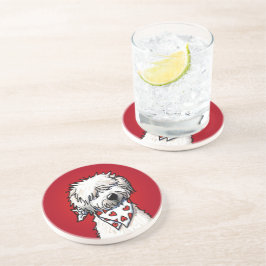 Wheaten Terrier Röd Coaster Underlägg