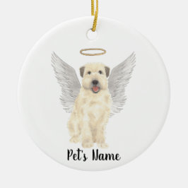 Wheaten Terrier Sympathy Memorial Julgransprydnad Keramik