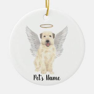 Wheaten Terrier Sympati Minnesmärke  Julgransprydnad Keramik