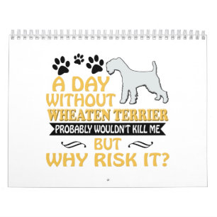 Wheaten Terrierkalender 2019 2020 gåvor för Kalender