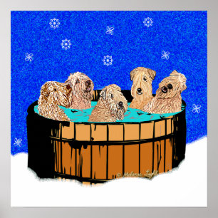 WHEATEN TERRIERS I VARMT BADAR POSTER