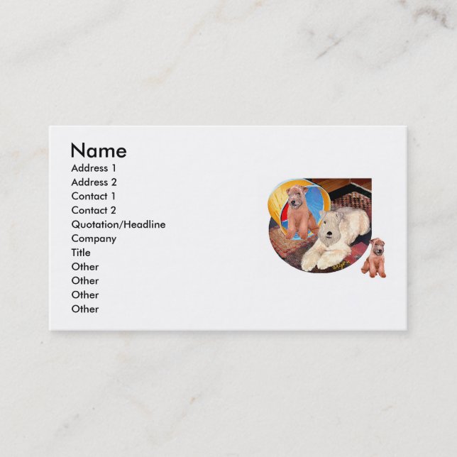 Wheaten Terriers & Ring Visitkort (Framsida)