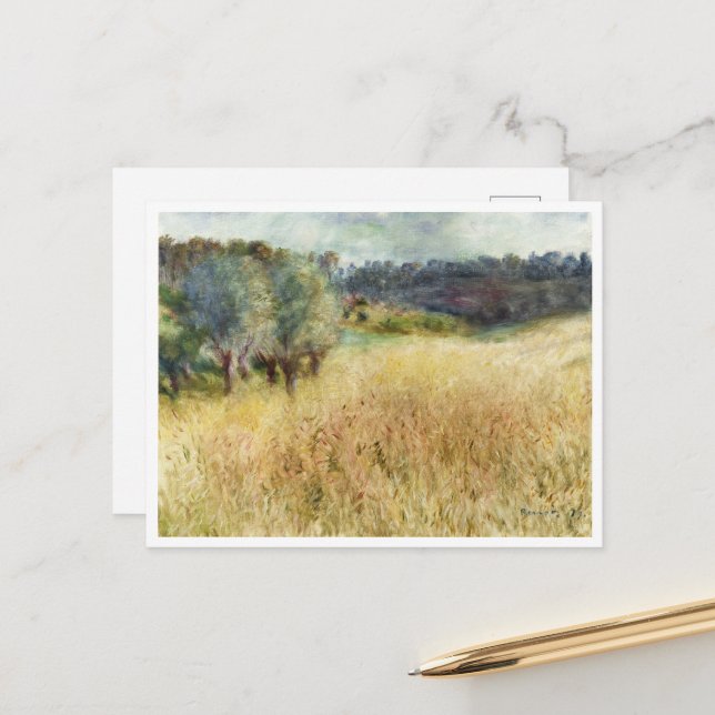 Wheatfield av Auguste Renoir Vykort (Fram/Back In Situ)