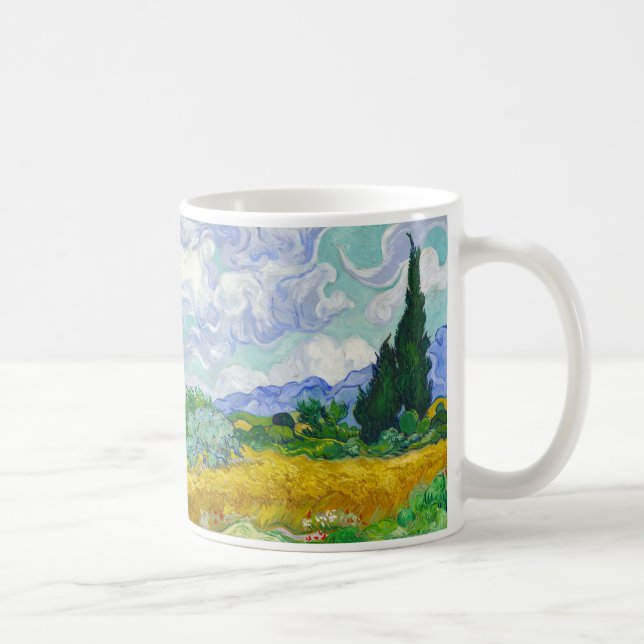 Wheatfield med Cypresses, Vincent Van Gogh Kaffemugg (Höger)