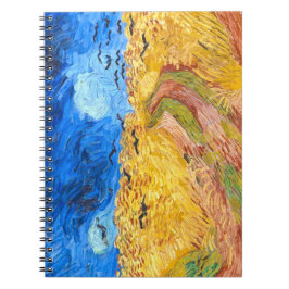 Wheatfield med Kråka liggande konst Van Gogh Anteckningsbok
