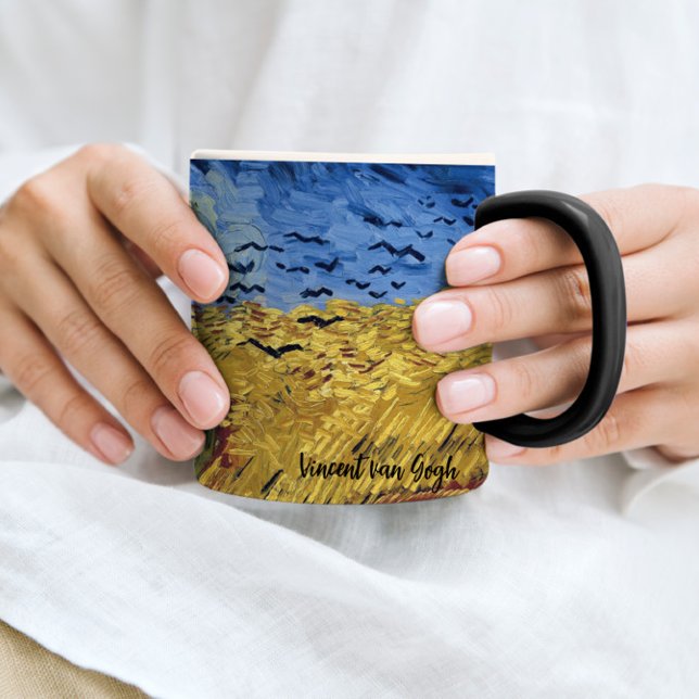 Wheatfield med Kråka Vincent van Gogh Mugg (Skapare uppladdad)