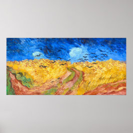 Wheatfield med Kråkor (1890) Van Gogh Ligcape Poster