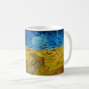 Wheatfield med Kråkor av Vincent van Gogh (1890) Kaffemugg