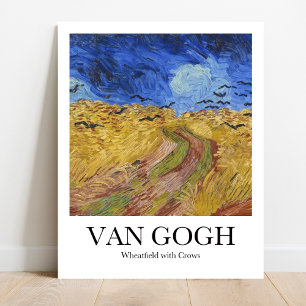 Wheatfield med Kråkor av Vincent van Gogh Poster