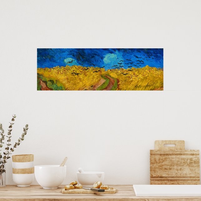 Wheatfield med Kråkor av Vincent van Gogh Poster (Kök)