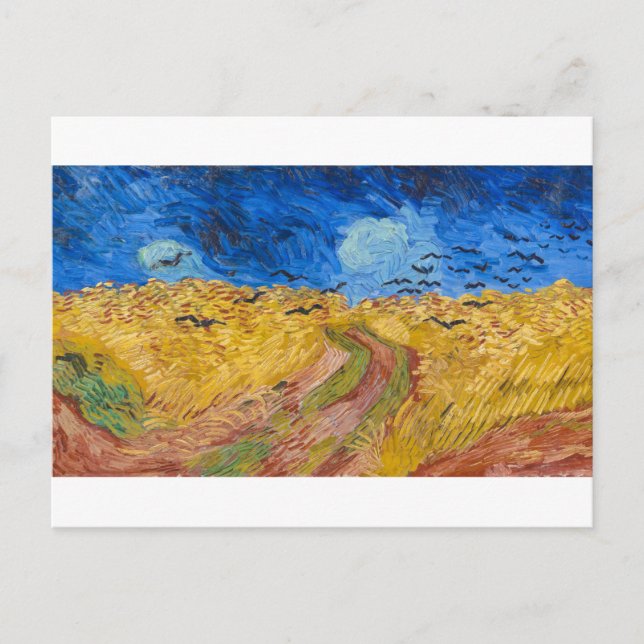 Wheatfield med Kråkor av Vincent van Gogh Vykort (Framsida)