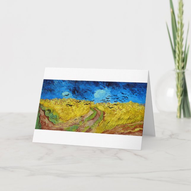 Wheatfield med Kråkor, Van Gogh Kort (Framsida)