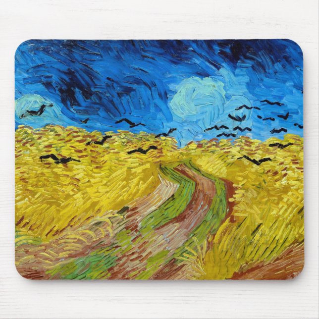 Wheatfield med Kråkor, Van Gogh Musmatta (Framsidan)