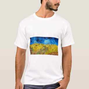 Wheatfield med Kråkor, Van Gogh T Shirt