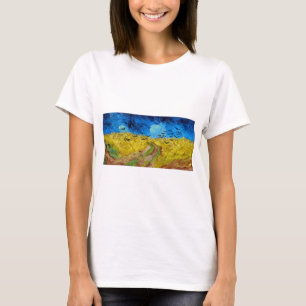 Wheatfield med Kråkor, Van Gogh T Shirt