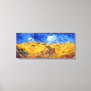 Wheatfield med Kråkor, Vincent Van Gogh Canvastryck