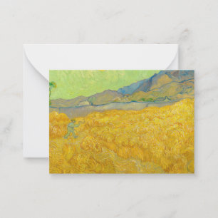 Wheatfield med Reaper, 1889 av Vincent van Gogh Anteckningskort