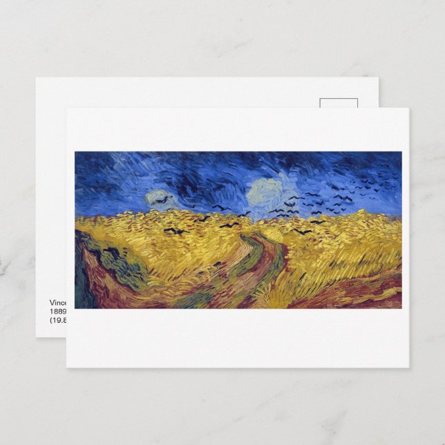 Wheatfield with Crows | Van Gogh | Vykort (Fram/baksida)