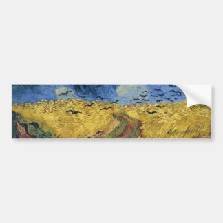 Wheatfield with Kråkas (F779) Van Gogh Fine Art Bildekal
