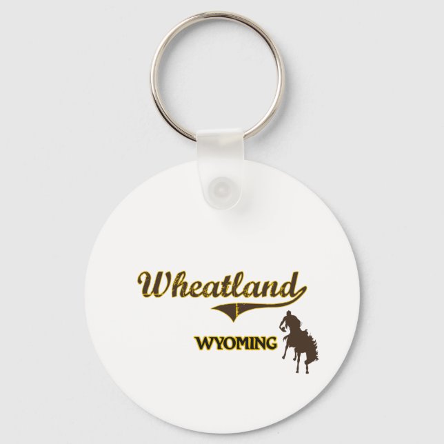 Wheatland Wyoming City Classic Nyckelring (Framsida)
