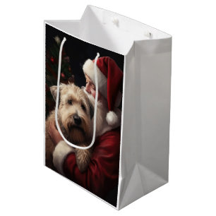 Wheaton Terrier med Jultomten julafton