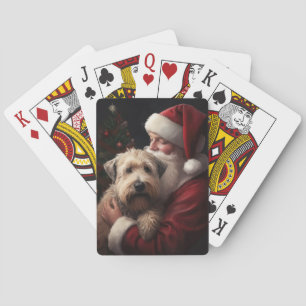 Wheaton Terrier med Jultomten julafton Casinokort