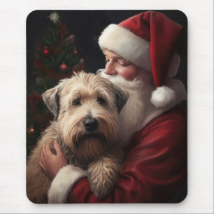 Wheaton Terrier med Jultomten julafton Musmatta
