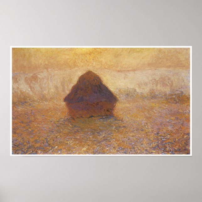Wheatstack (Sol i dimman), 1891 Poster (Framsidan)
