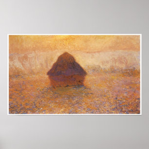 Wheatstack (sol i misten), 1891 poster