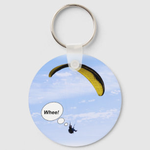 Whee! Paragliding i molnen Keychain Nyckelring