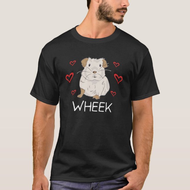 Wheek Cute Guinea Gris Kärlek Pet Julafton T Shirt (Framsida)