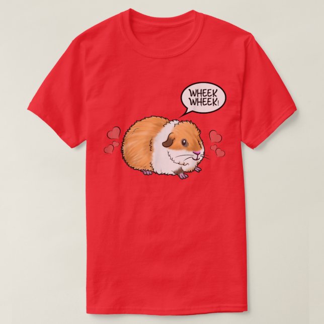 Wheek Wheek Cute Guinea Pig Lover Animal  T Shirt (Design framsida)